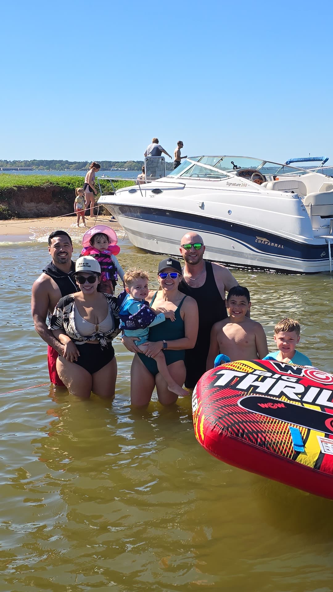 Pulled up at the sandbar